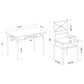 Anna Fontana 5-piece Rectangular Dining Set Brushed Silver