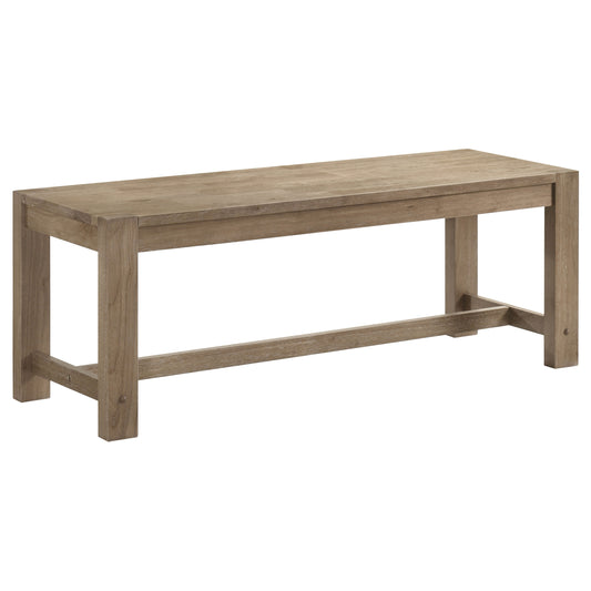 Scottsdale Solid Wood Dining Bench Brown Washed