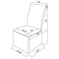 Shawna Upholstered Skirted Side Chair White (Set of 2)