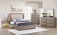 Kenora 56-inch Eastern King LED Storage Bed Barley Brown