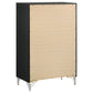Lucia 5-drawer Bedroom Chest of Drawers Black
