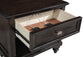 Devon 5-piece Full Bedroom Set Wine Red and Dark Oak