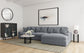 Blaine Upholstered Reversible Chaise Sectional Sofa Fog