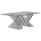 Taffeta 3-piece Mirrored Coffee and End Table Set Silver