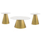 Avon 3-piece Marble Top Coffee and End Table Set White
