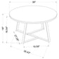 Hugo 2-piece Coffee and End Table Set White Faux Marble
