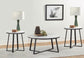 Hugo 3-piece Coffee and End Table Set White Faux Marble