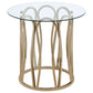 Monett 3-piece Coffee and End Table Set Chocolate Chrome