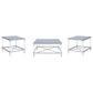 Lindley 3-piece Square Coffee and End Table Set Chrome