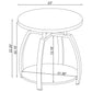 Dacre 2-piece Round Coffee and End Table Set Dark Charcoal