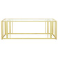 Adri 2-piece Coffee and End Table Set Matte Brass