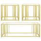 Adri 3-piece Coffee and End Table Set Matte Brass