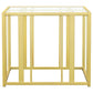 Adri 3-piece Coffee and End Table Set Matte Brass