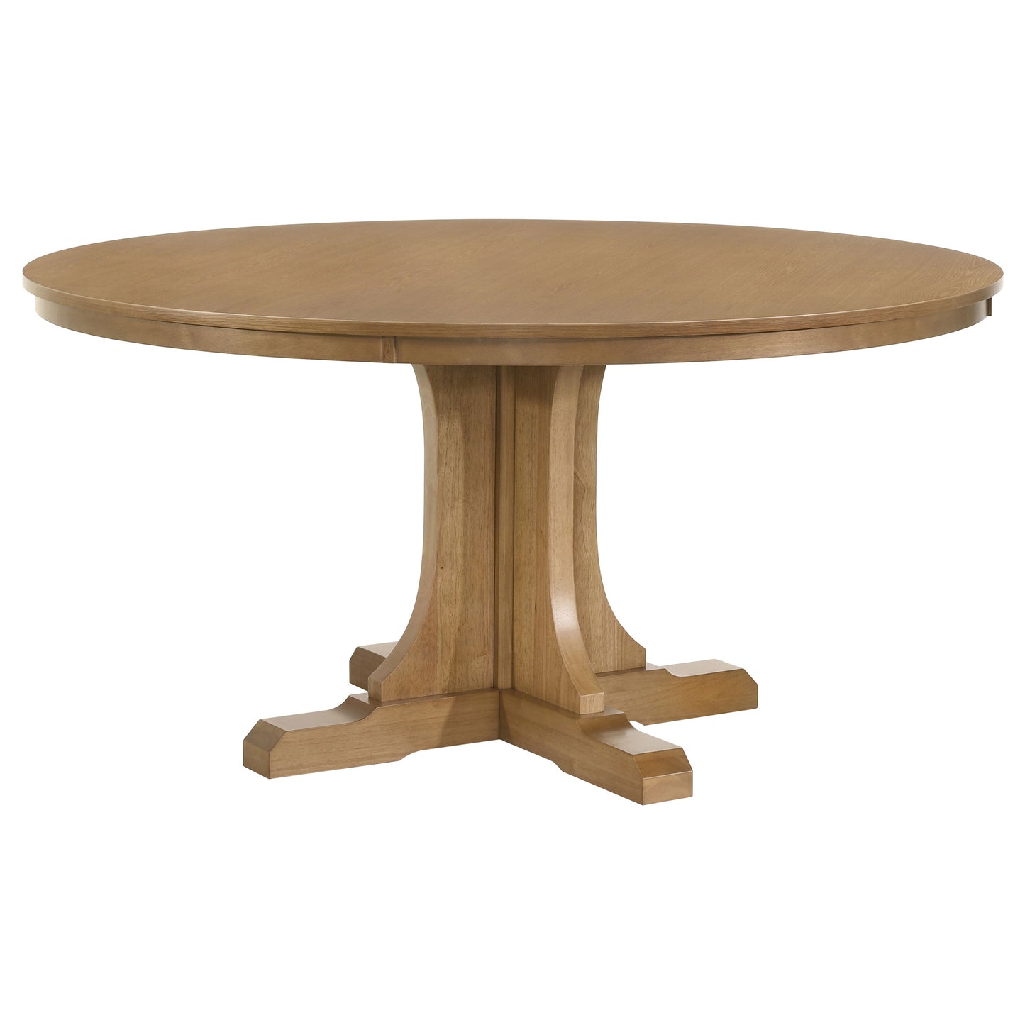 Hartville 5-piece Round Dining Table Set Natural Light Brown