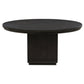 Leandro 60-inch Round Dining Table Burnished Black