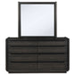 Leandro 8-drawer Bedroom Dresser with Mirror Burnished Black