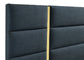 Ines 52-inch Fabric Upholstered Eastern King Panel Bed Navy