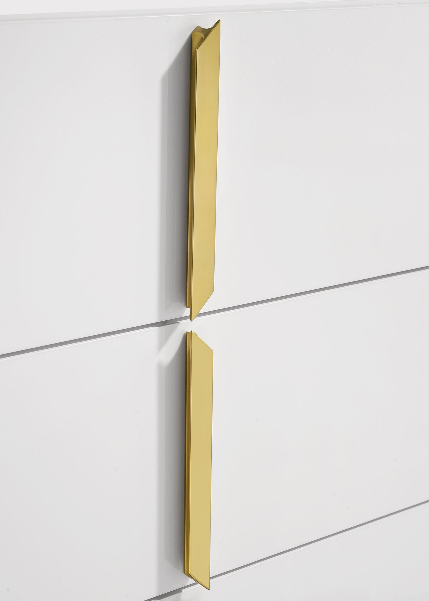 Ines 2-drawer Nightstand Bedside Table White High Gloss