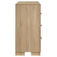 Arielle 6-drawer Bedroom Dresser Cabinet Light Oak