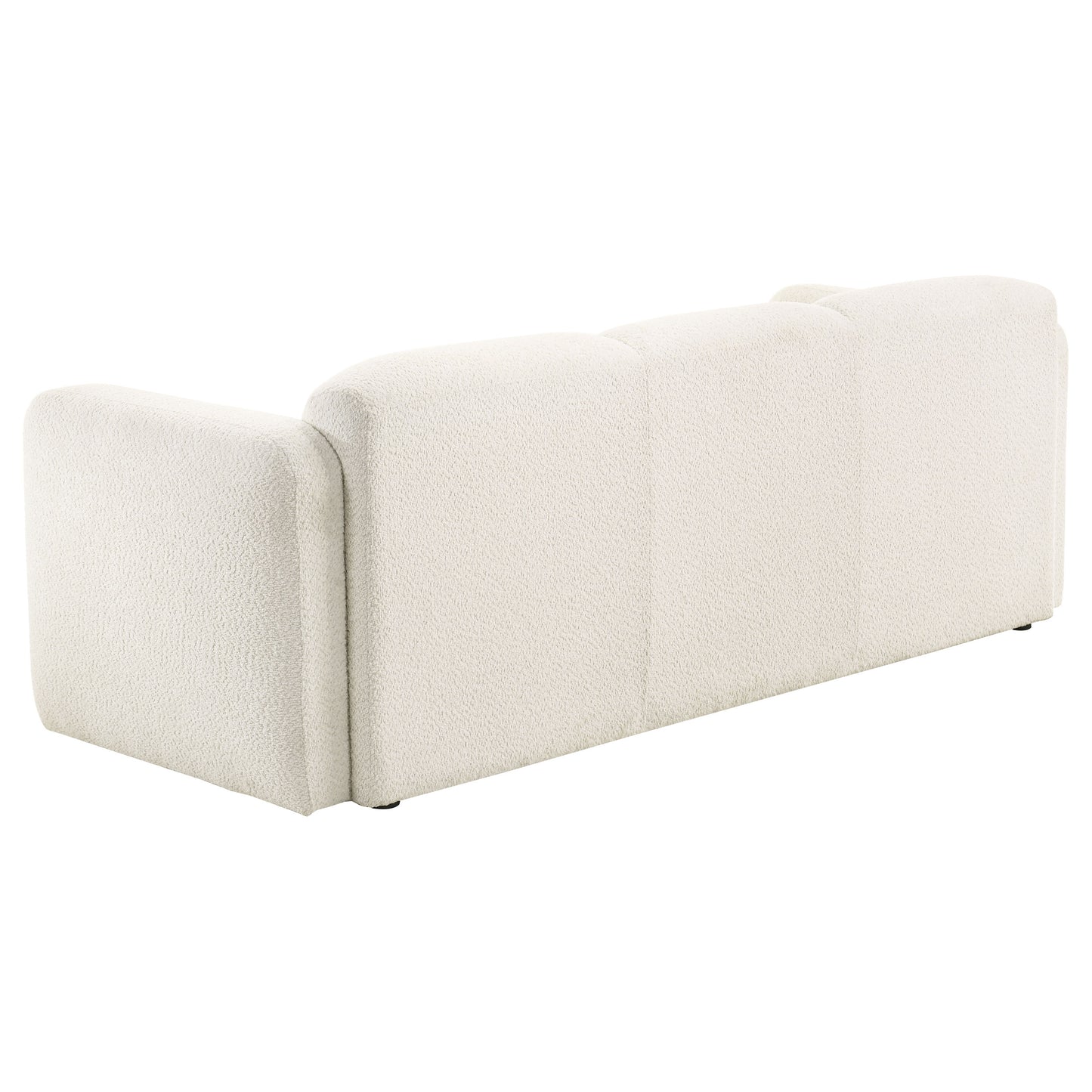 Dorset 2-piece Upholstered Round Track Arm Sofa Set White