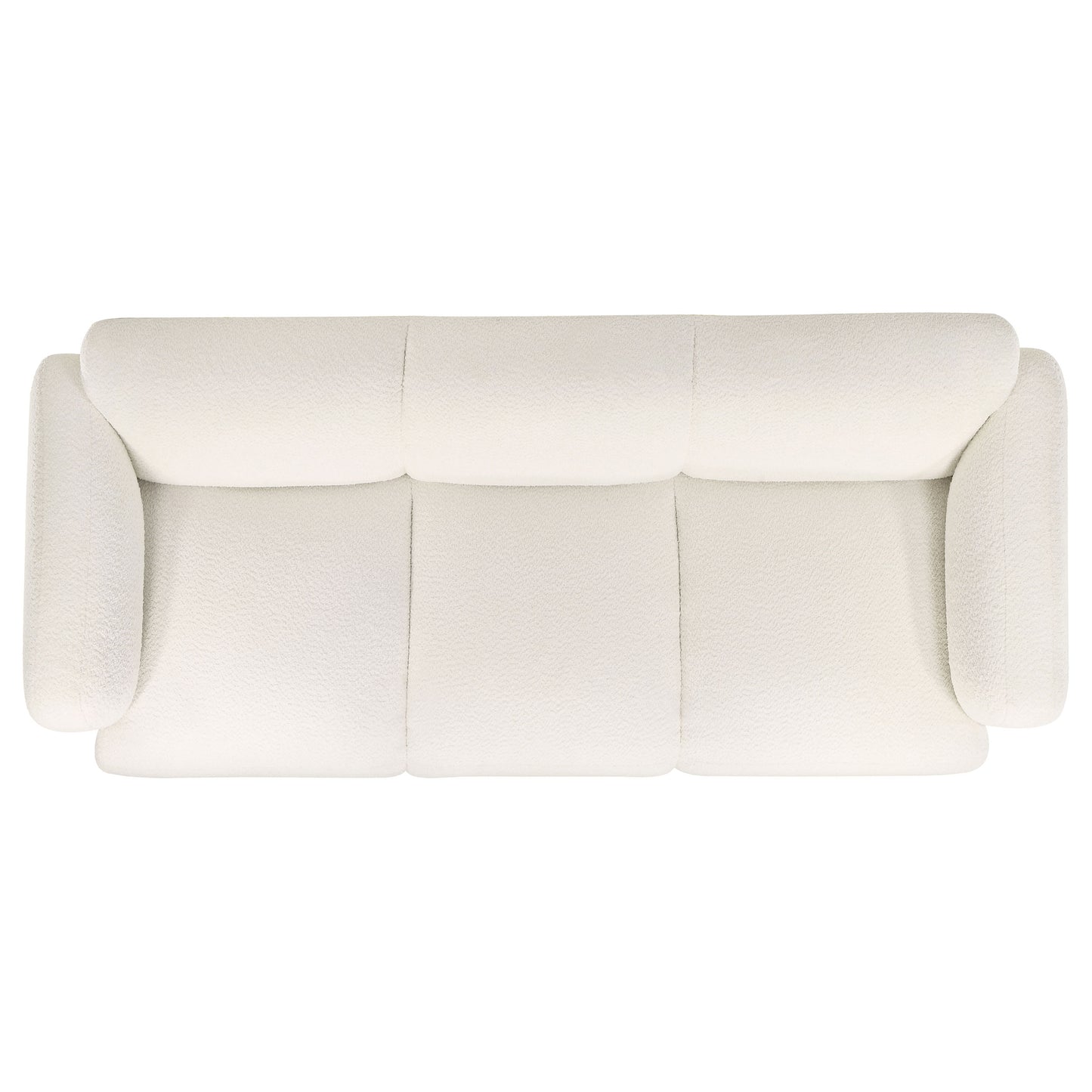 Dorset 3-piece Upholstered Round Track Arm Sofa Set White