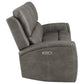 Brickston Triple Power Reclining Sofa Charcoal