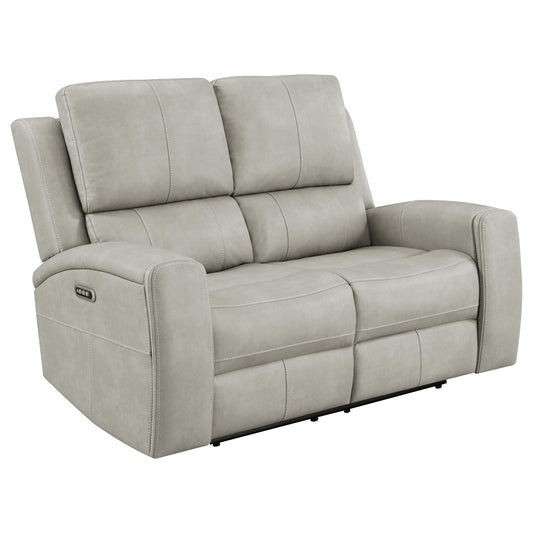 Brickston Triple Power Reclining Loveseat Grey