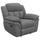 Bahrain Upholstered Glider Recliner Charcoal