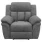 Bahrain Upholstered Glider Recliner Charcoal