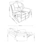 Bahrain Upholstered Glider Recliner Charcoal