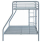 Carson Metal Twin Over Full Bunk Bed Glossy Silver
