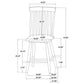 Andrews Windsor Counter Height Dining Side Chair White (Set of 2)