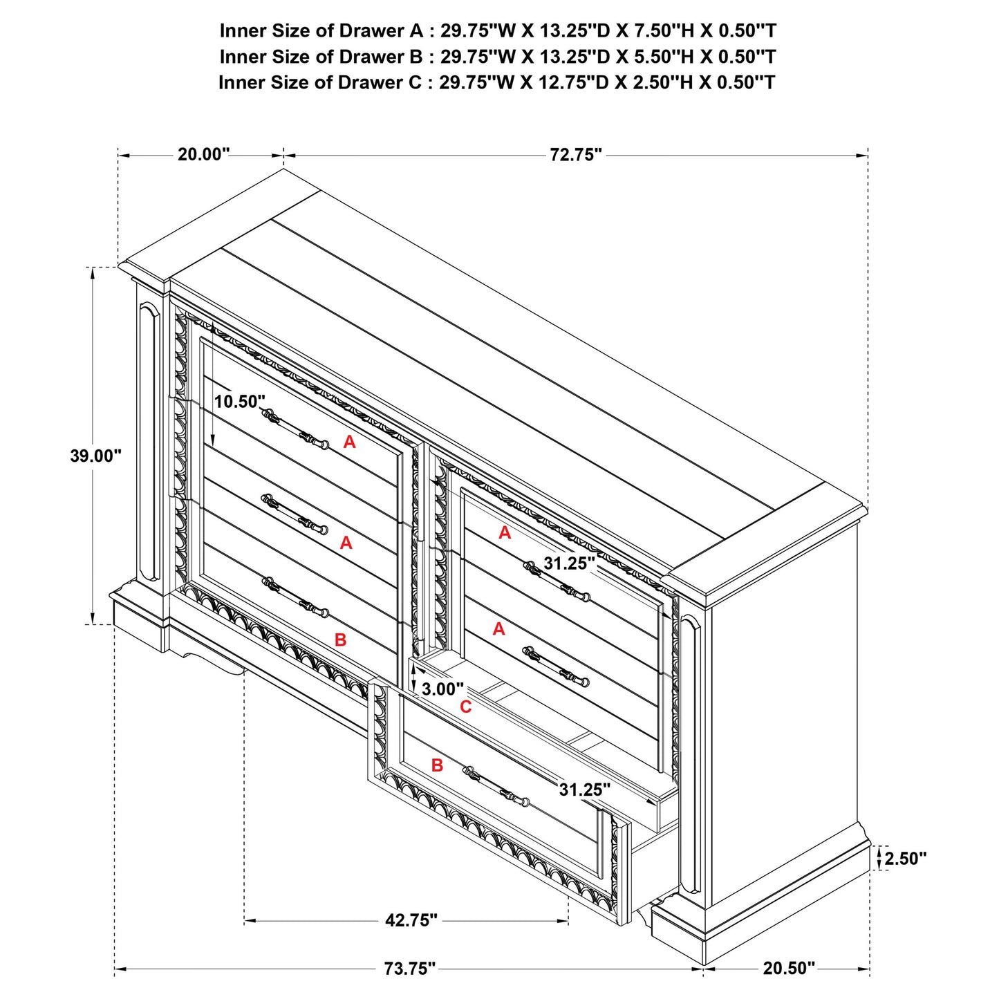 McKinney 5-piece Eastern King Bedroom Set Vintage White