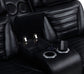 Zuma 2-piece Faux Leather Dual Power LED Sofa Set Black