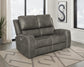 Brickston Triple Power Reclining Loveseat Charcoal