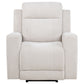 Kennett Chenille Upholstered Power Recliner Chair Ivory