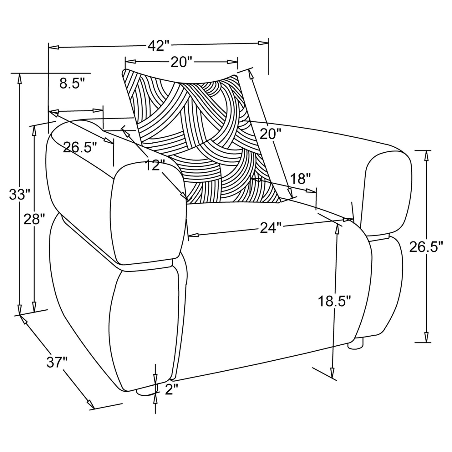 Jeanette Fabric Upholstered Round Arm Accent Chair Beige