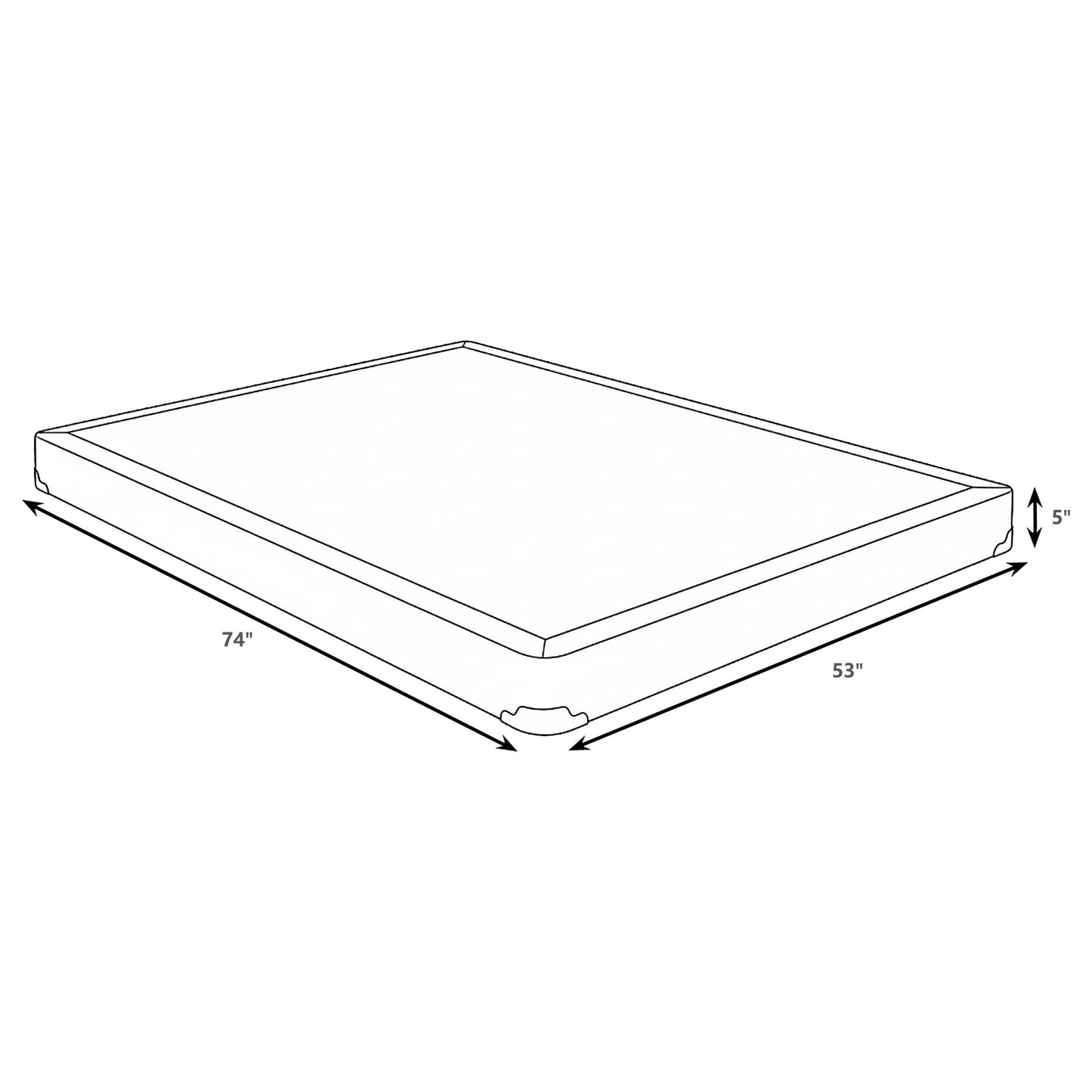 Mercer 5-inch Full Low Profile Box Spring Foundation