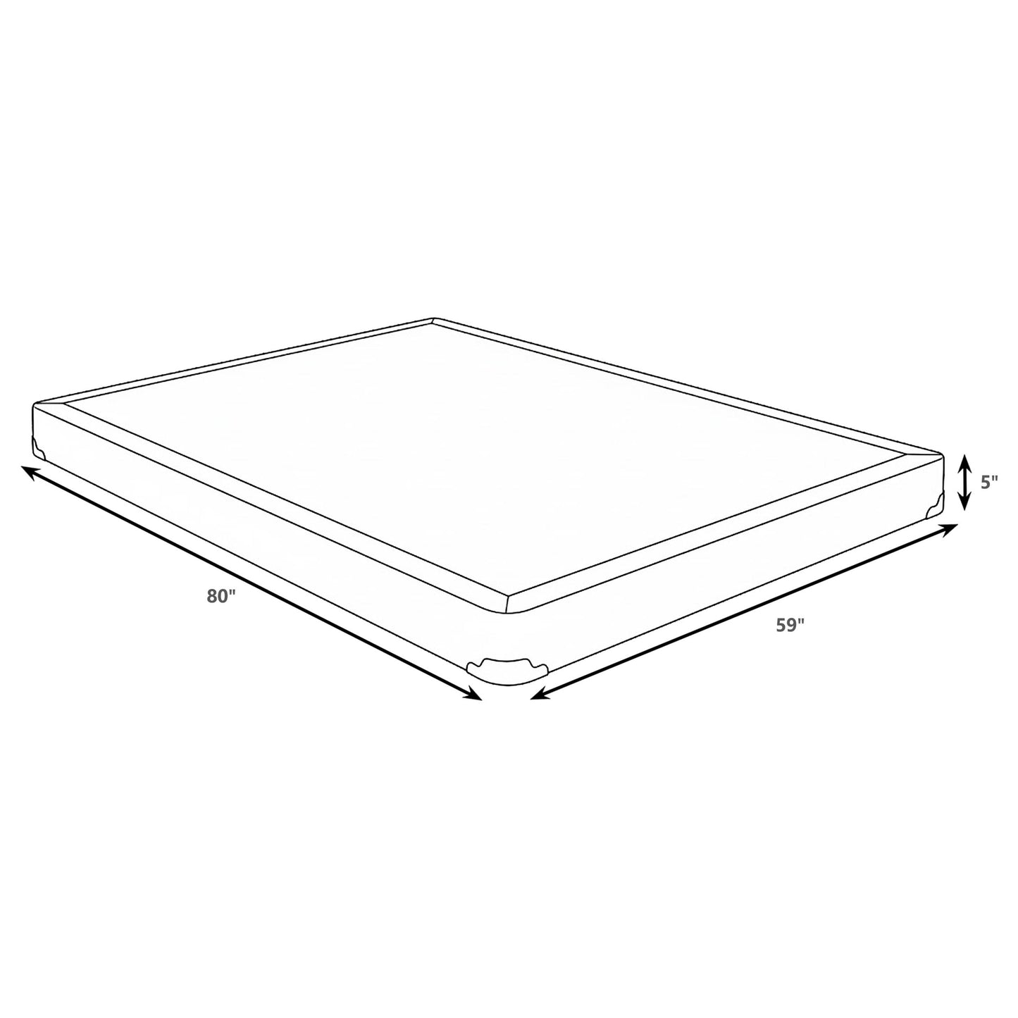 Mercer 5-inch Queen Low Profile Box Spring Foundation