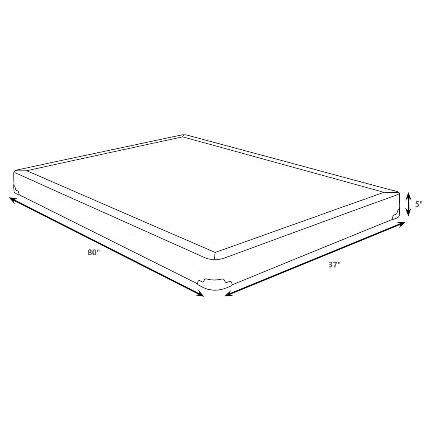 Mercer 5-inch Twin XL Low Profile Box Spring Foundation