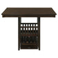 Jaden Square Counter Height Table with Storage Espresso