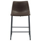 Michelle Armless Counter Height Stools Two-tone Brown and Black (Set of 2)