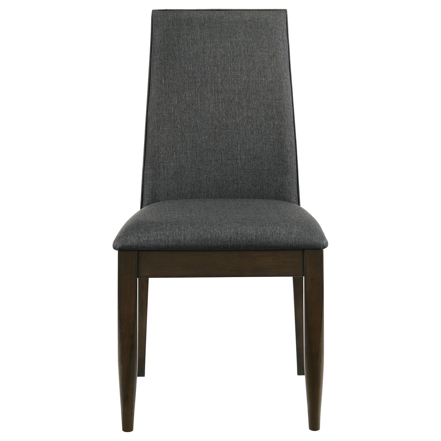 Wes Upholstered Side Chair (Set of 2) Grey and Dark Walnut