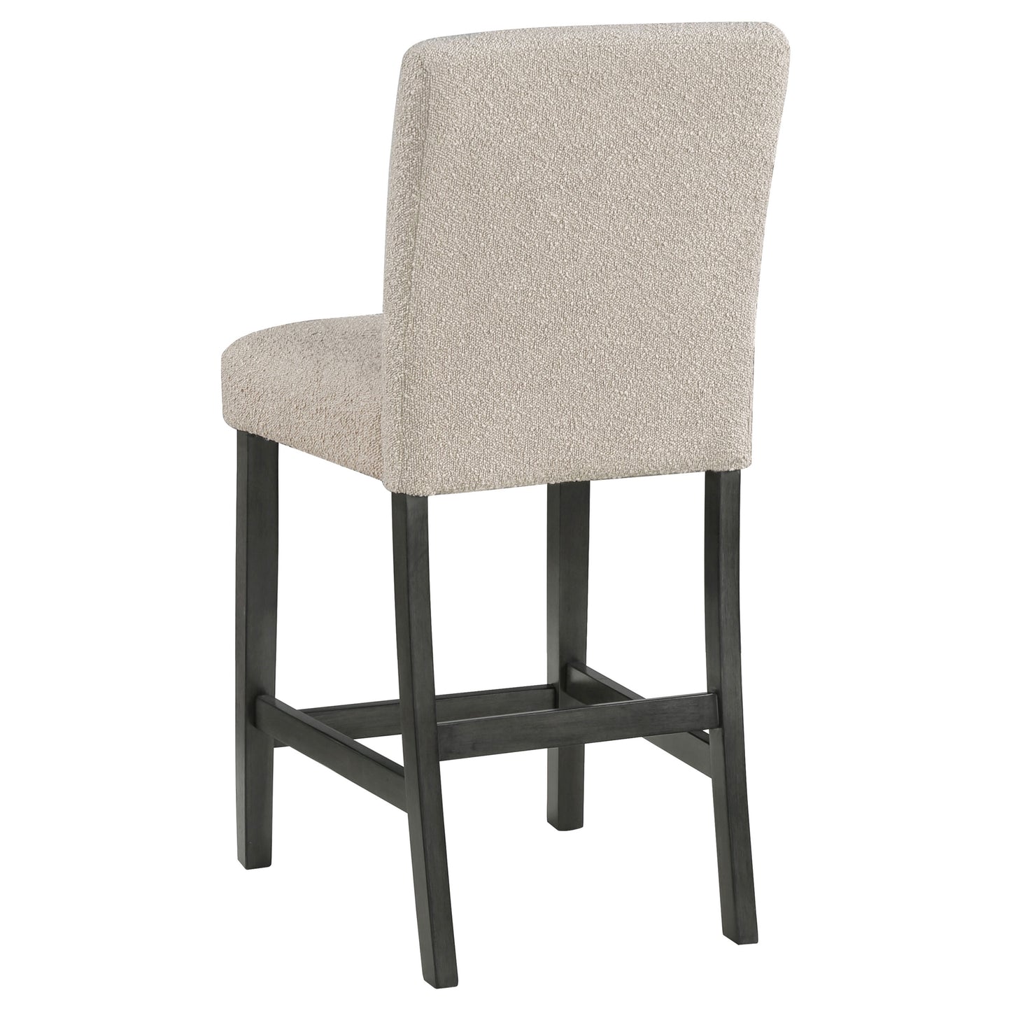 Alba Boucle Upholstered Counter Height Dining Chair Beige and Charcoal Grey (Set of 2)