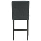 Alba Boucle Upholstered Counter Height Dining Chair Black and Charcoal Grey (Set of 2)