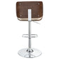 Folsom Upholstered Adjustable Bar Stool Ecru and Chrome