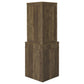 Alviso 1-drawer Corner Home Bar Wine Cabinet Rustic Oak