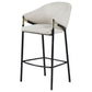 Chadwick Sloped Arm Bar Stools Beige and Glossy Black (Set of 2)