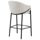 Chadwick Sloped Arm Bar Stools Beige and Glossy Black (Set of 2)