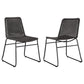 Dacy Upholstered Dining Chairs (Set of 2) Brown and Sandy Black